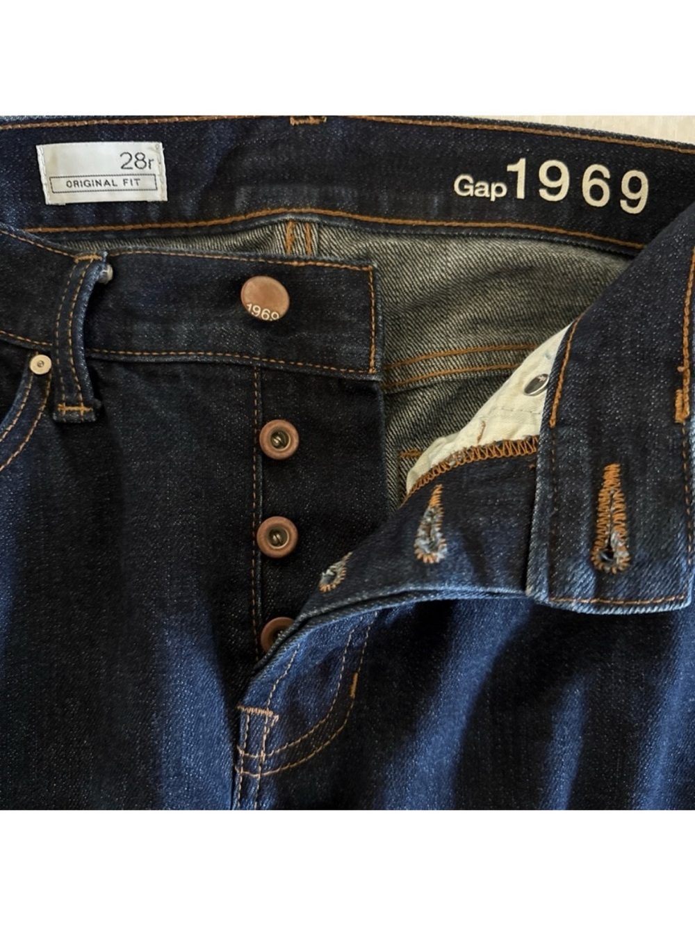 GAP 1969 Dark Blue Straight Leg Jeans